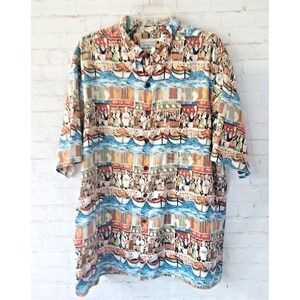 Vintage Reyn Spooner Guy Buffet Shirt Venice Camp Aloha See Measurements Large